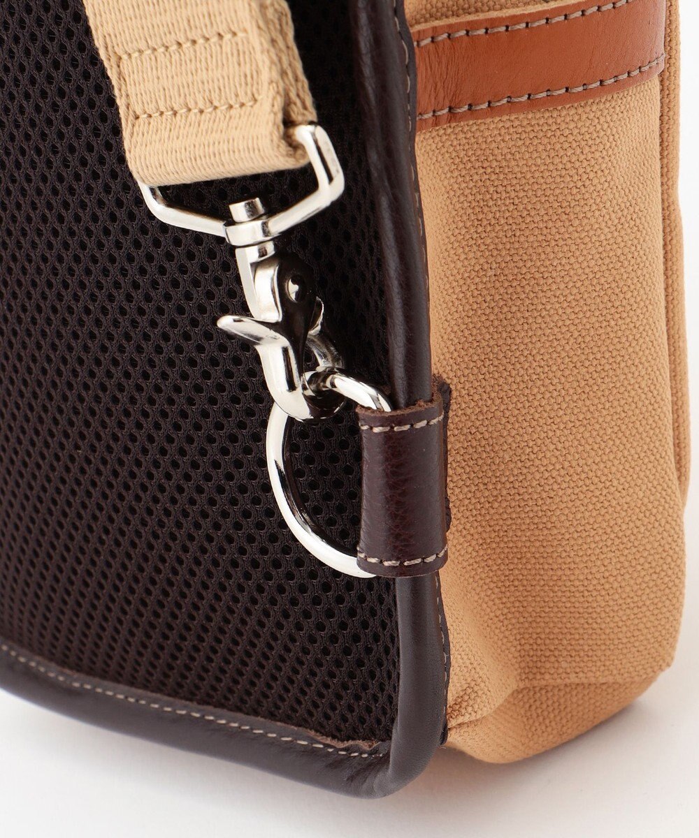 UNBILLION Otias 8号キャンバス牛革付属タテ型ボディバッグ 