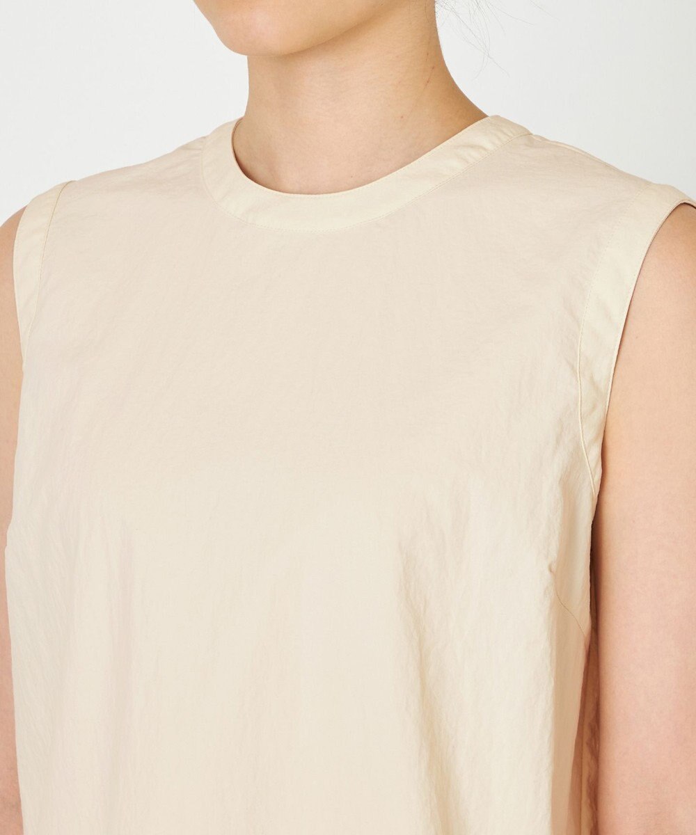 NAVE 【ReNAVE・洗える/撥水加工/接触冷感/UVケア/セットアップ】ナイロンタスラン ノースリブラウス 