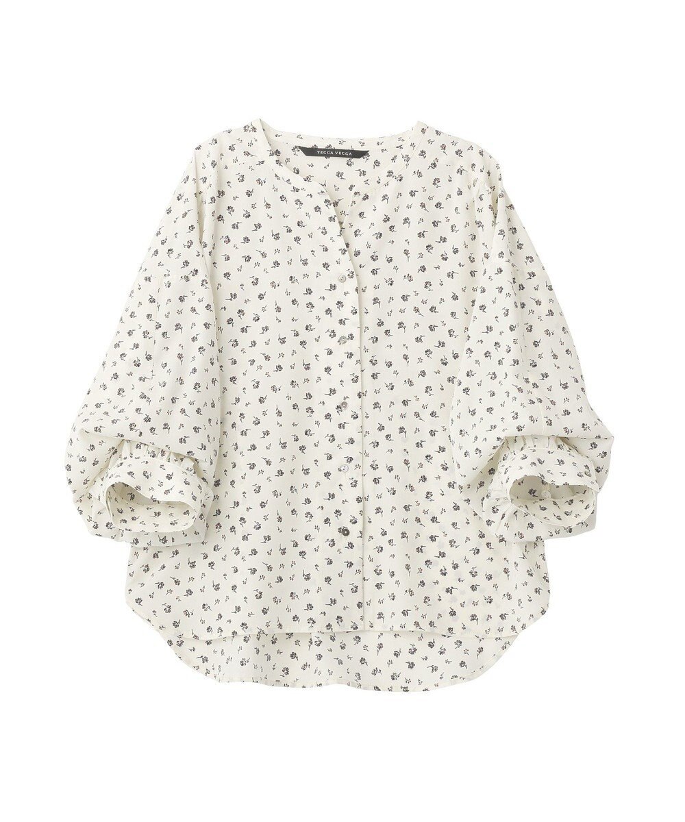 YECCA VECCA 2wayボリューム袖花柄ブラウス 