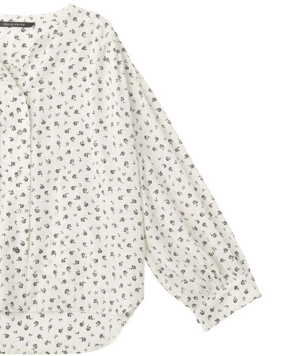 YECCA VECCA 2wayボリューム袖花柄ブラウス 