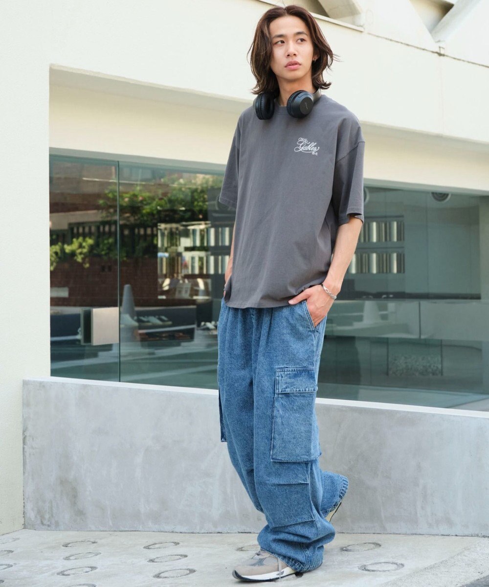 WEGO 【ユニセックス着用ITEM】デニムイージーカーゴパンツ 