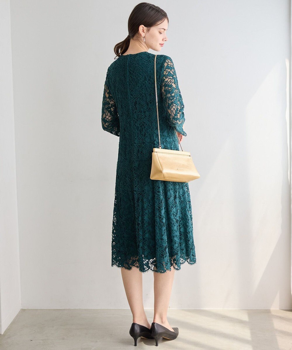 23区 【APPLAUDIR】モールラインフラワーレース ドレス 