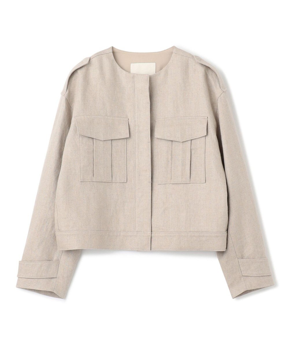 uncrave ヘリンボーン リネン ブルゾン（uncrave WHITE） 