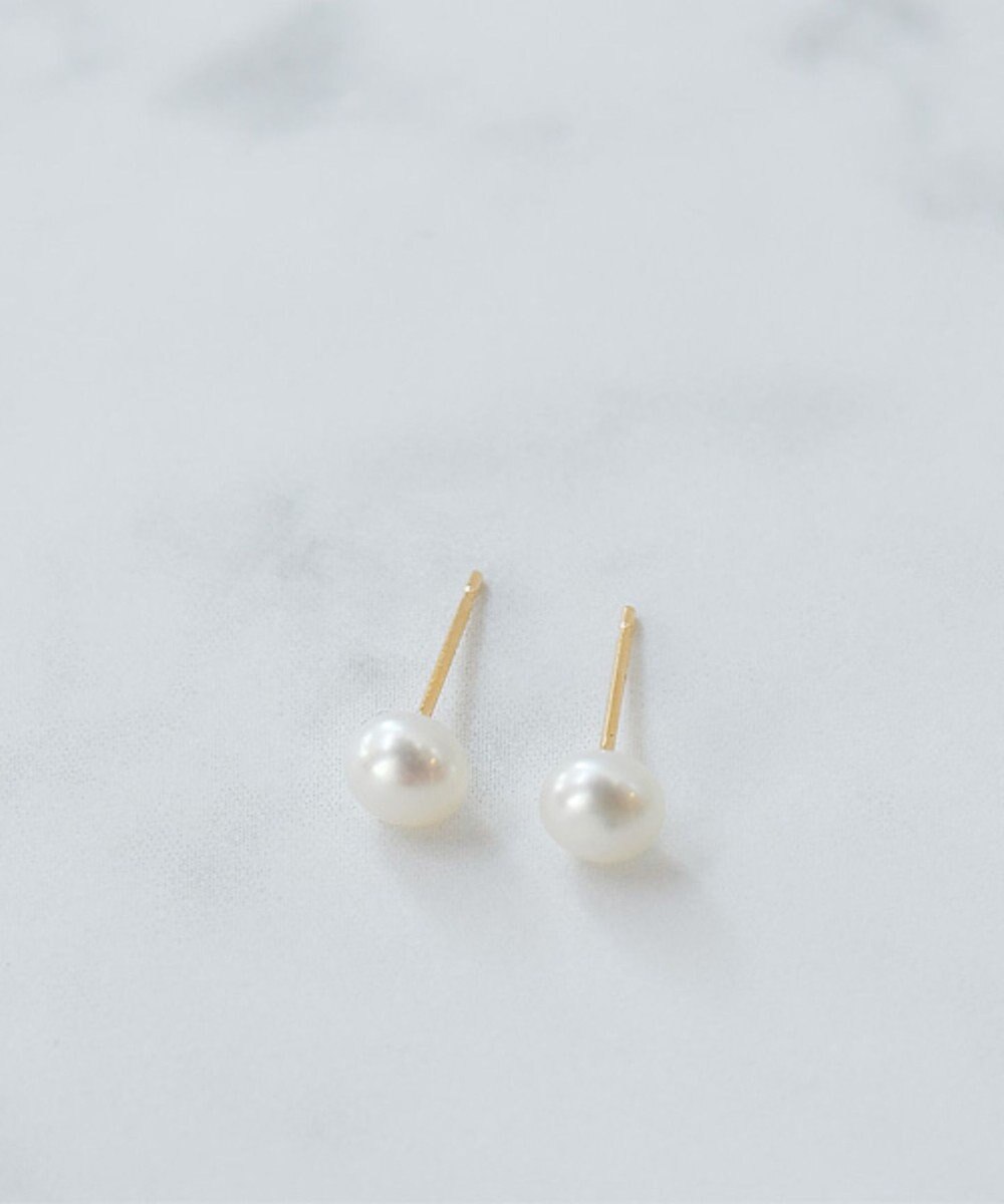 Phoebe 【K10】フォルムパールピアス/一粒パール/BOXつき 