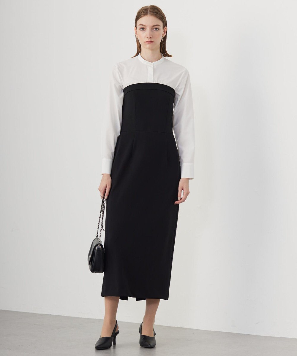 ICB L 【CLASSY.1月号掲載・洗える】 クリーンブロード ボウタイブラウス 