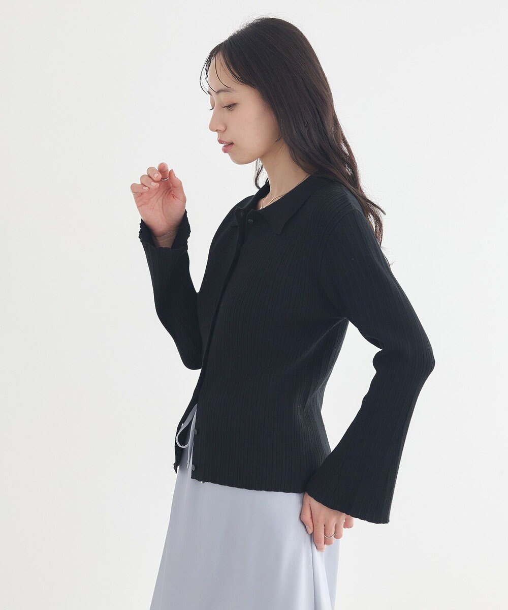 earth music&ecology レギュラーカラーニットカーディガン 