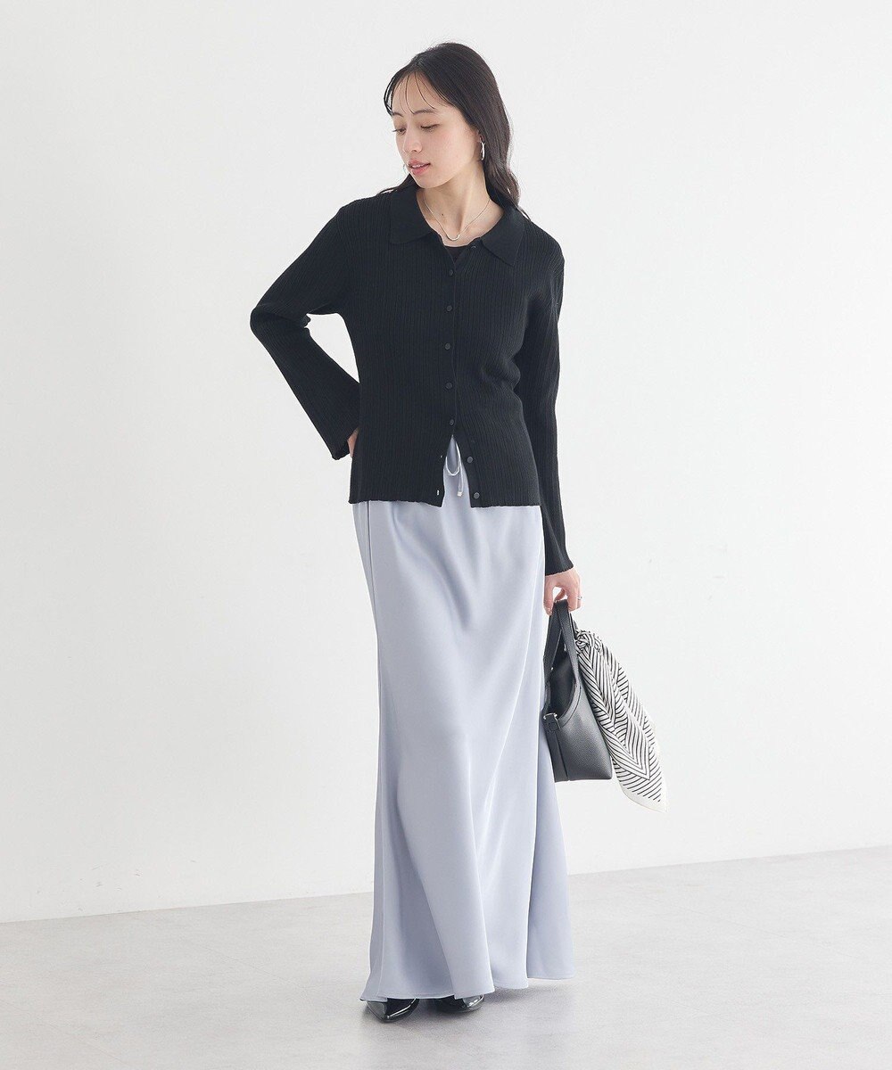 earth music&ecology レギュラーカラーニットカーディガン 