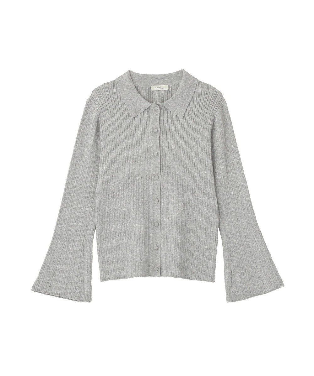 earth music&ecology レギュラーカラーニットカーディガン 