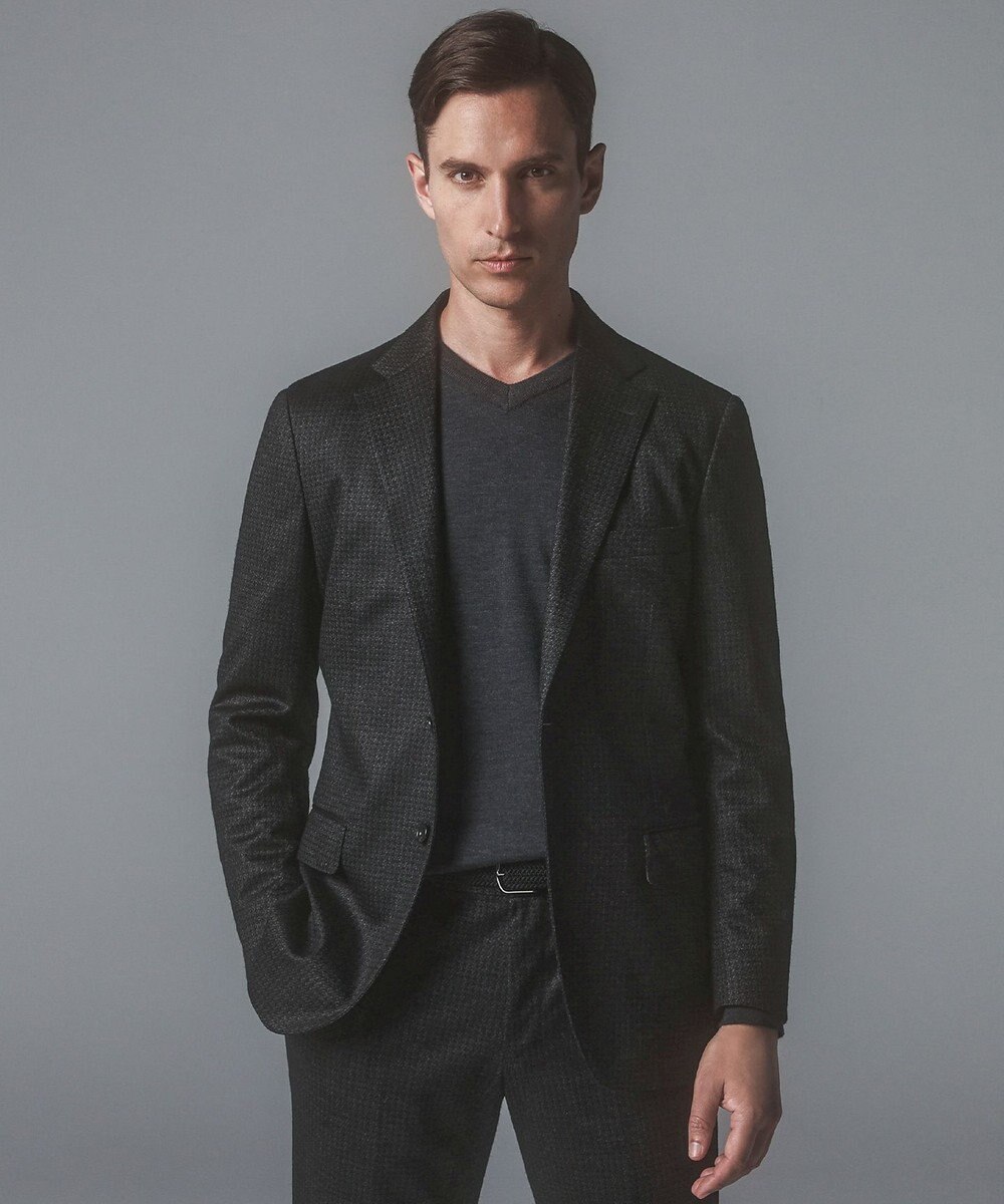 GOTAIRIKU オリジナル設計【洗える/チクチクしにくい/ピリングしにくい】イタリア糸 ハイゲージ Ｖネックニット_WOOL100% 