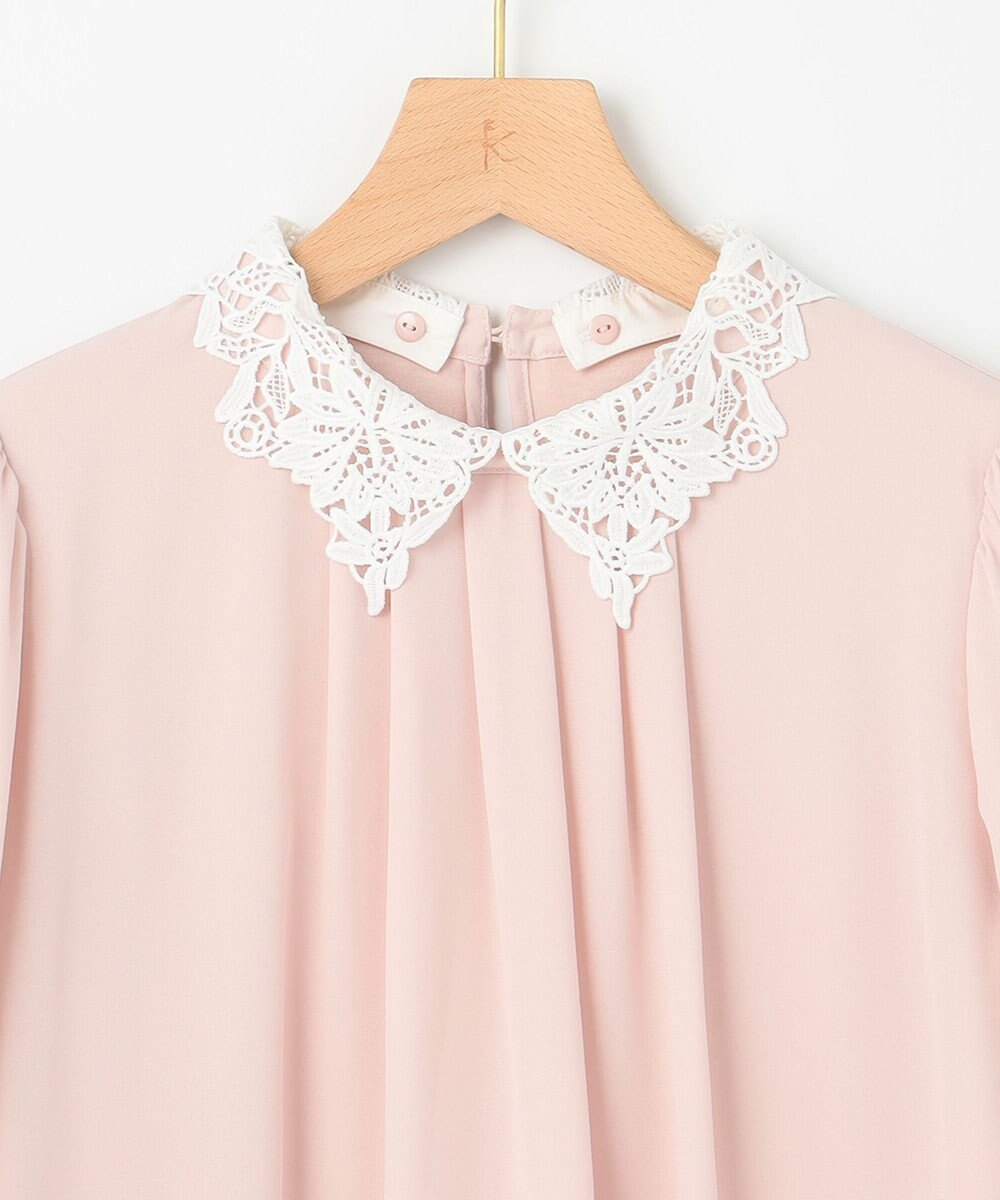 組曲 S 【WEB限定・2WAY】ジョーゼットシフォンレース襟 ブラウス 