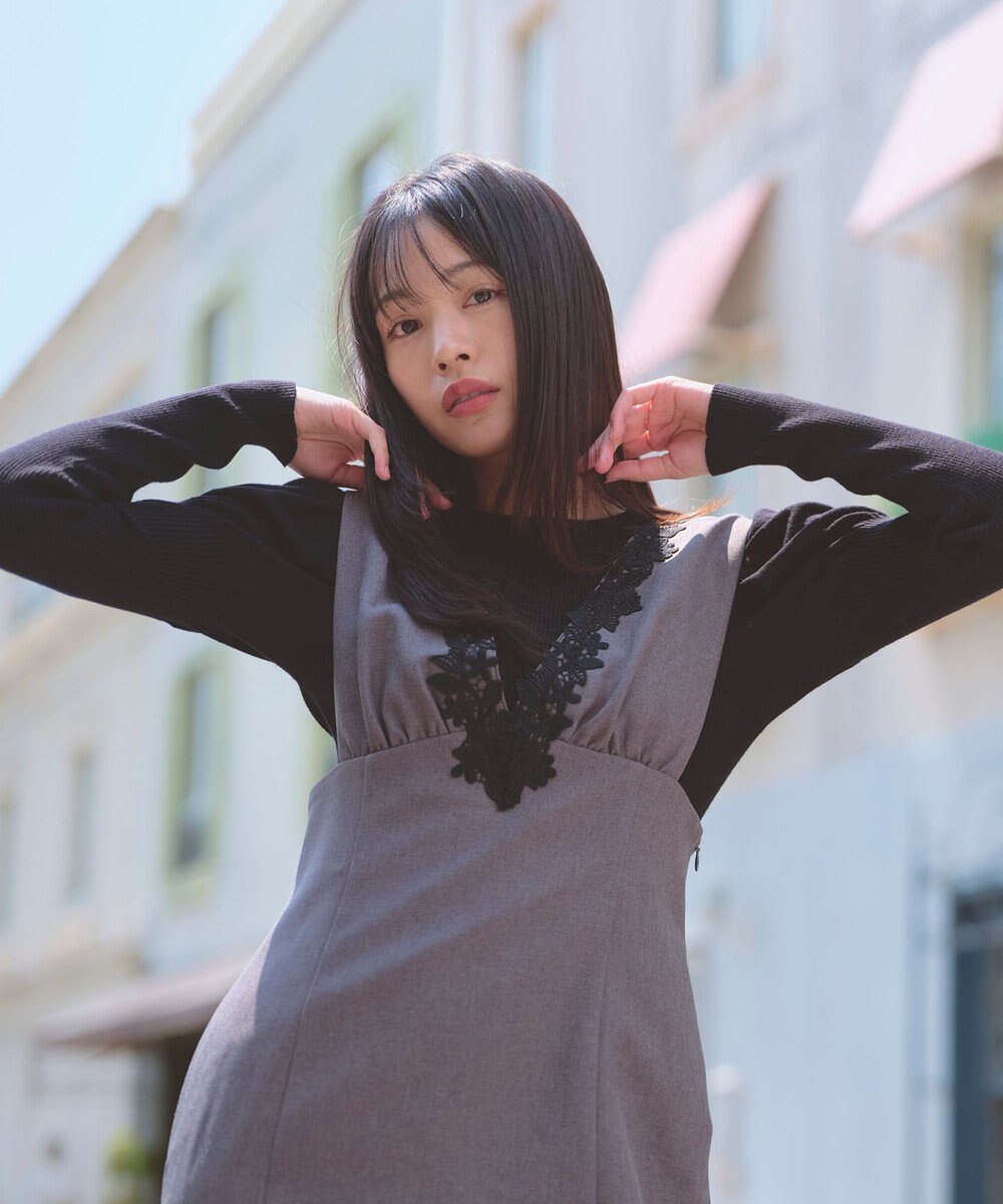 Feroux パフスリーブ ニット プルオーバー 