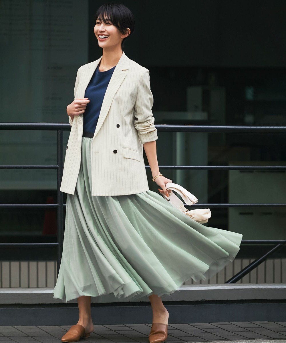 23区 【WEB限定/洗える】エアリーチュール スカート 