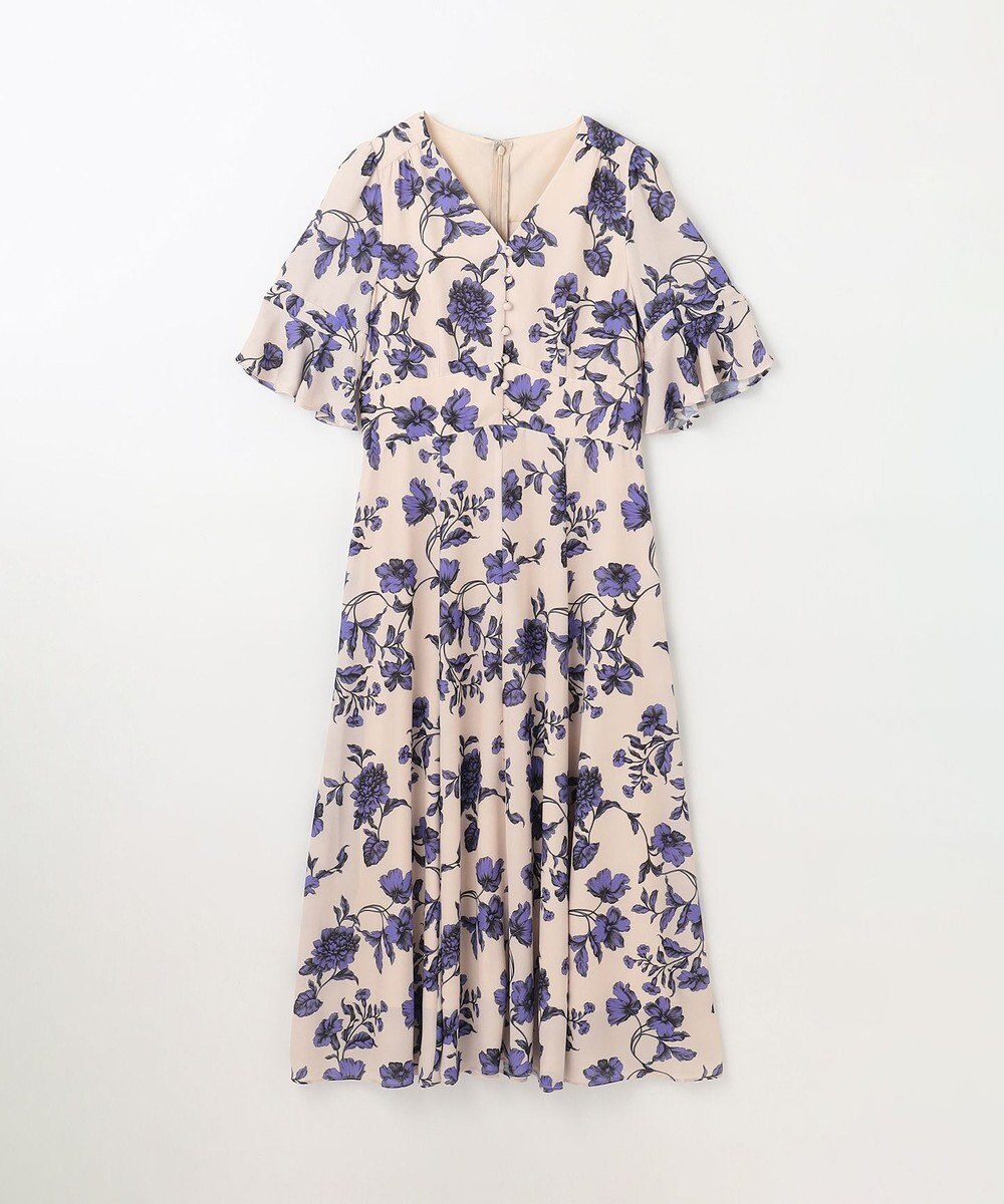 GRACE CONTINENTAL フラワープリントフレアワンピース 