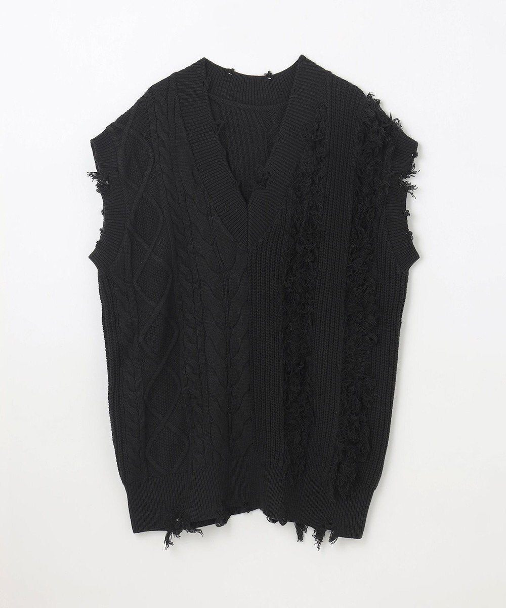 GRACE CONTINENTAL クラッシュニットトップ 