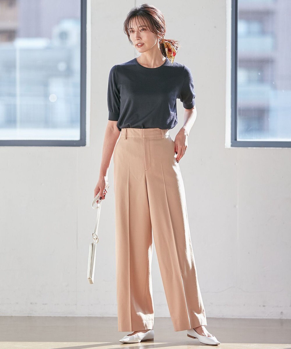 23区 【アンサンブル対応】サステナブルウール 半袖 ニット 