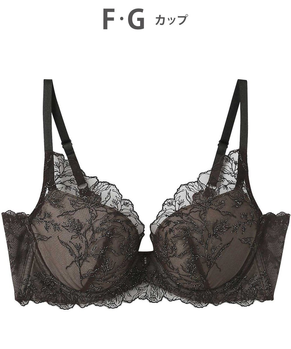 AMPHI ブラジャー ふっくらまる胸キープ 脇高設計 背中をスムージング Gカップまで対応 大きいサイズ 【Hold Day Bra ホールドデイブラ】 ブラ BYJ382 アンフィ／ワコール 