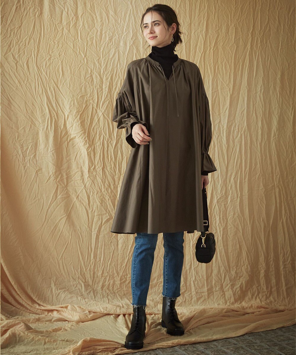 23区 【SLOW/一部店舗限定】シアーリブ タートルネックニット 