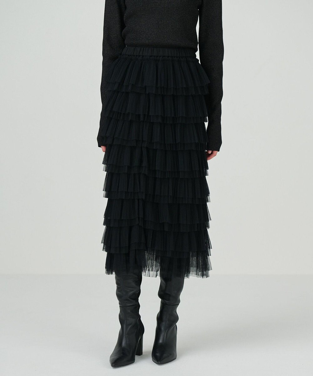 GRACE CONTINENTAL タイトティアードチュールスカート 