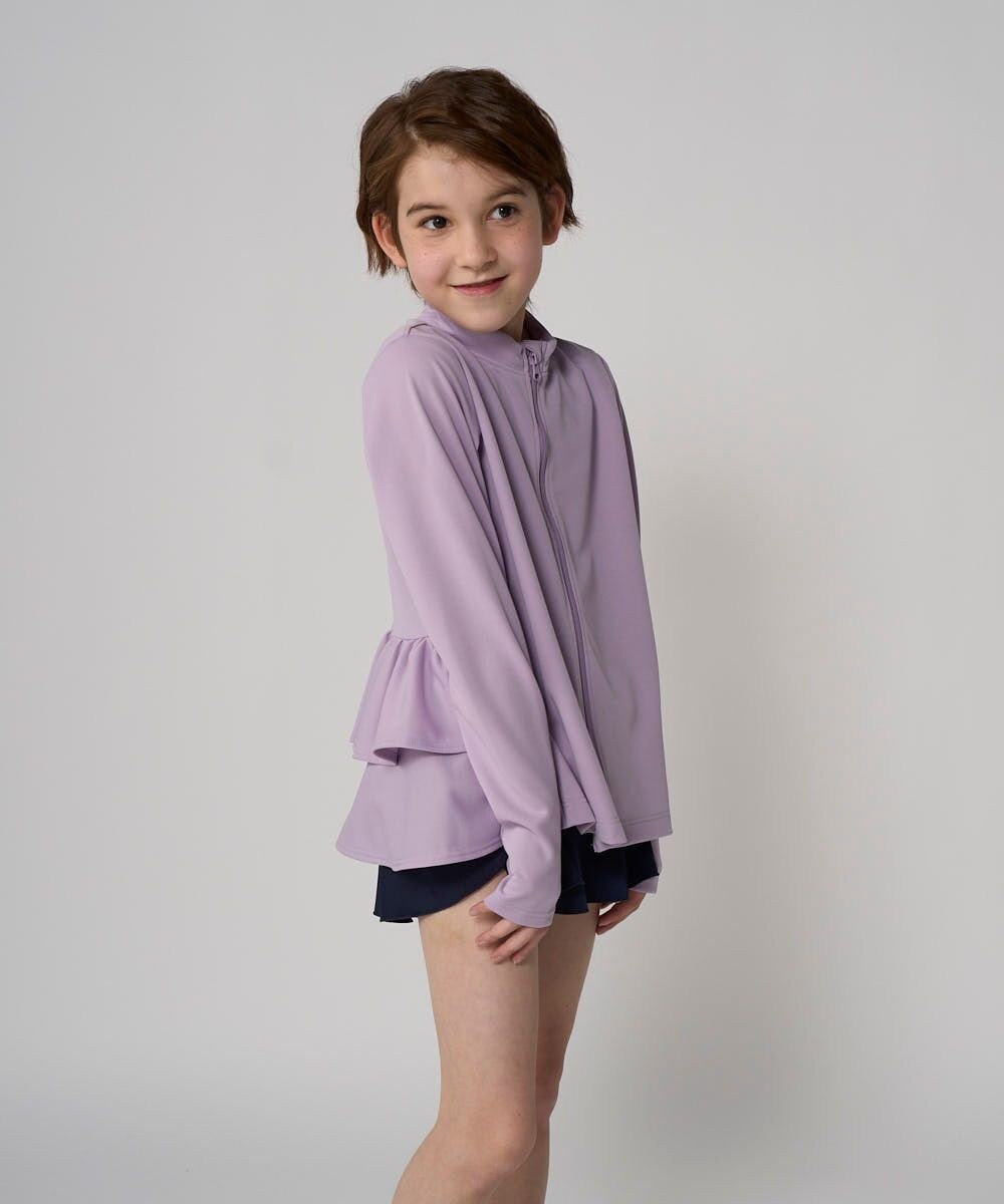 OP／FILA 【Ocean Pacific】フリル切り替えラッシュガード パーカー 