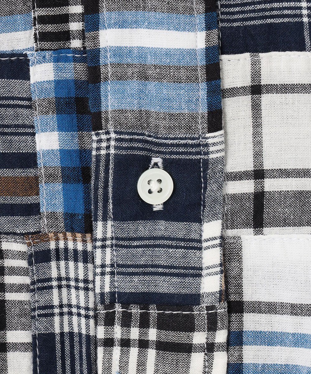 J.PRESS MEN パッチワーク プルオーバーシャツ 