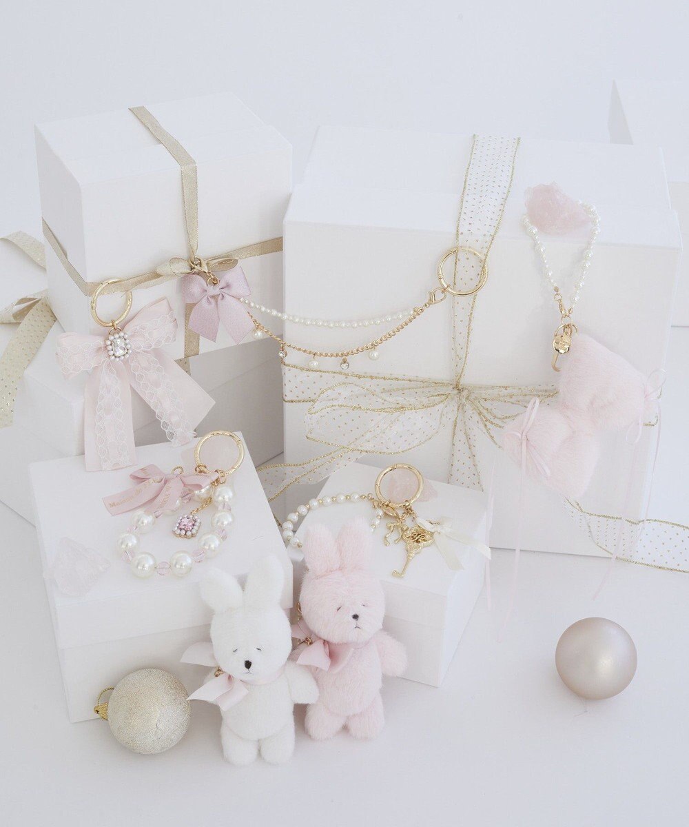 Maison de FLEUR ロゴリボンビッグパールビジューチャーム 