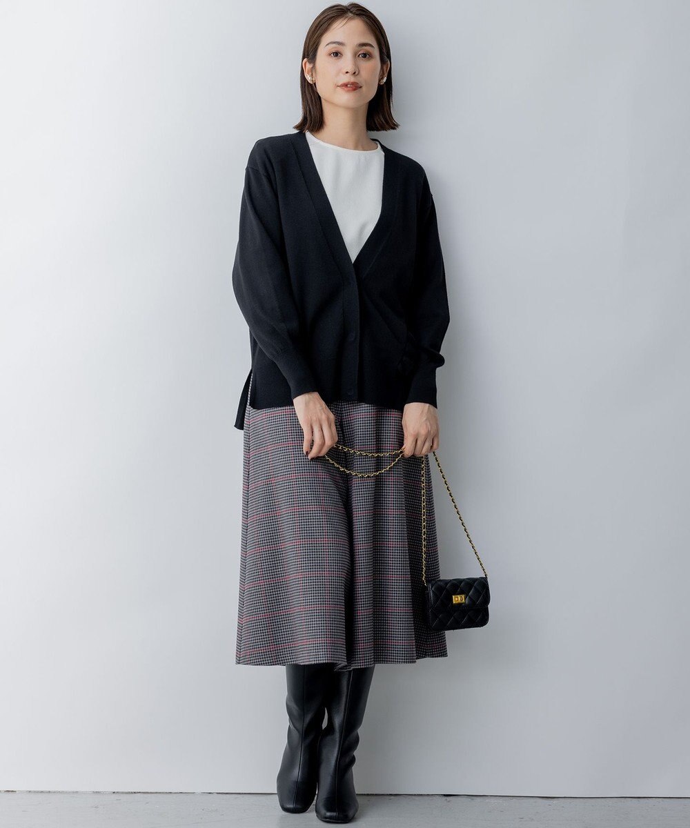 組曲 T/Rツイルストレッチ フレアパンツ 