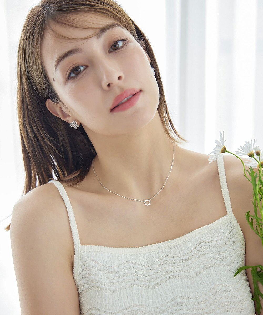 Tiaclasse 【洗える】スカラップニレースニットキャミソール 