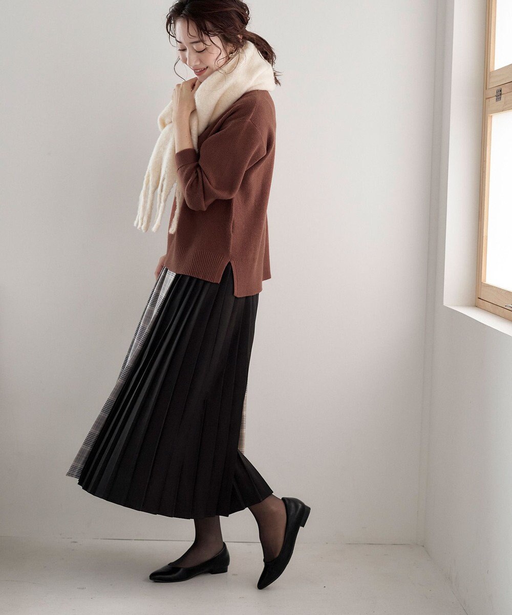 Tiaclasse 【SET UP】幅広いアイテムと相性抜群のニットトップスと女性らしさ溢れるスカートセット 