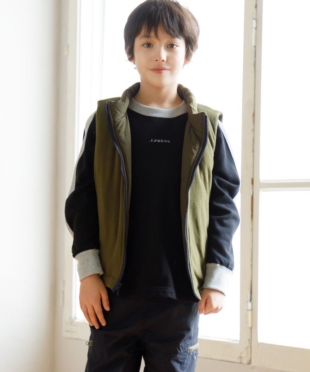 J.PRESS KIDS 【100-130cm】裏毛ラグラン ロゴトレーナー 