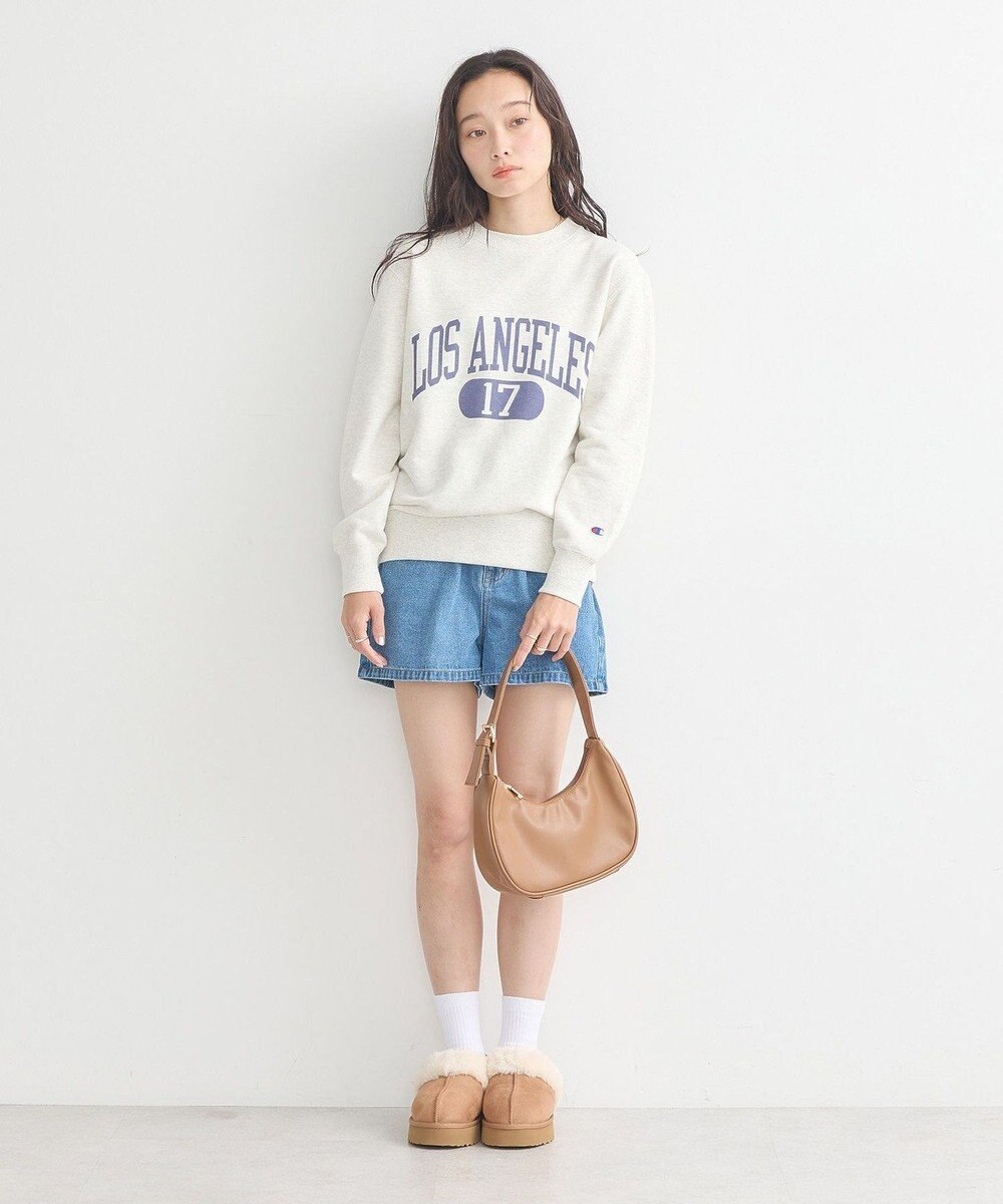 earth music&ecology チャンピオン　ｅｍａｅプリント裏毛プルオーバー 