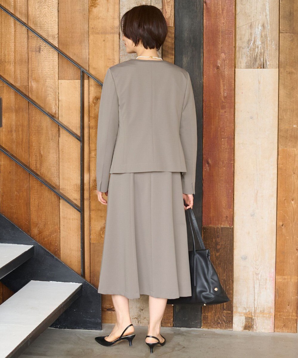 自由区 L 【セットアップ対応・洗える】モクロディ ノーカラージャケット 