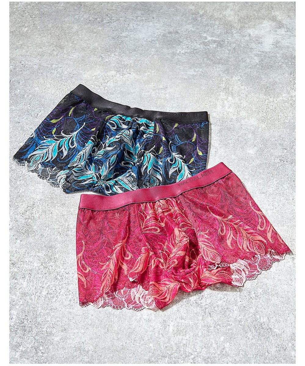 WACOAL MEN WACOAL MEN 【レースボクサー】 ボクサーパンツ フロント快適グラマラス 通気性 スカラ始末(裾部分) 前閉じ レース 下着 メンズ WT3826 /ワコールメン 