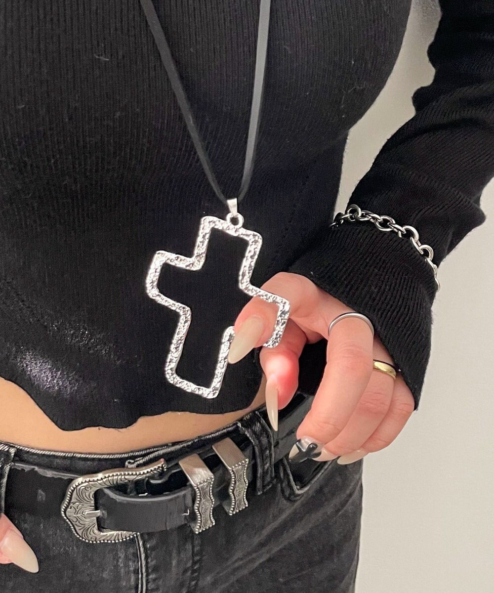 WEGO LBIGクロスコードネックレス 