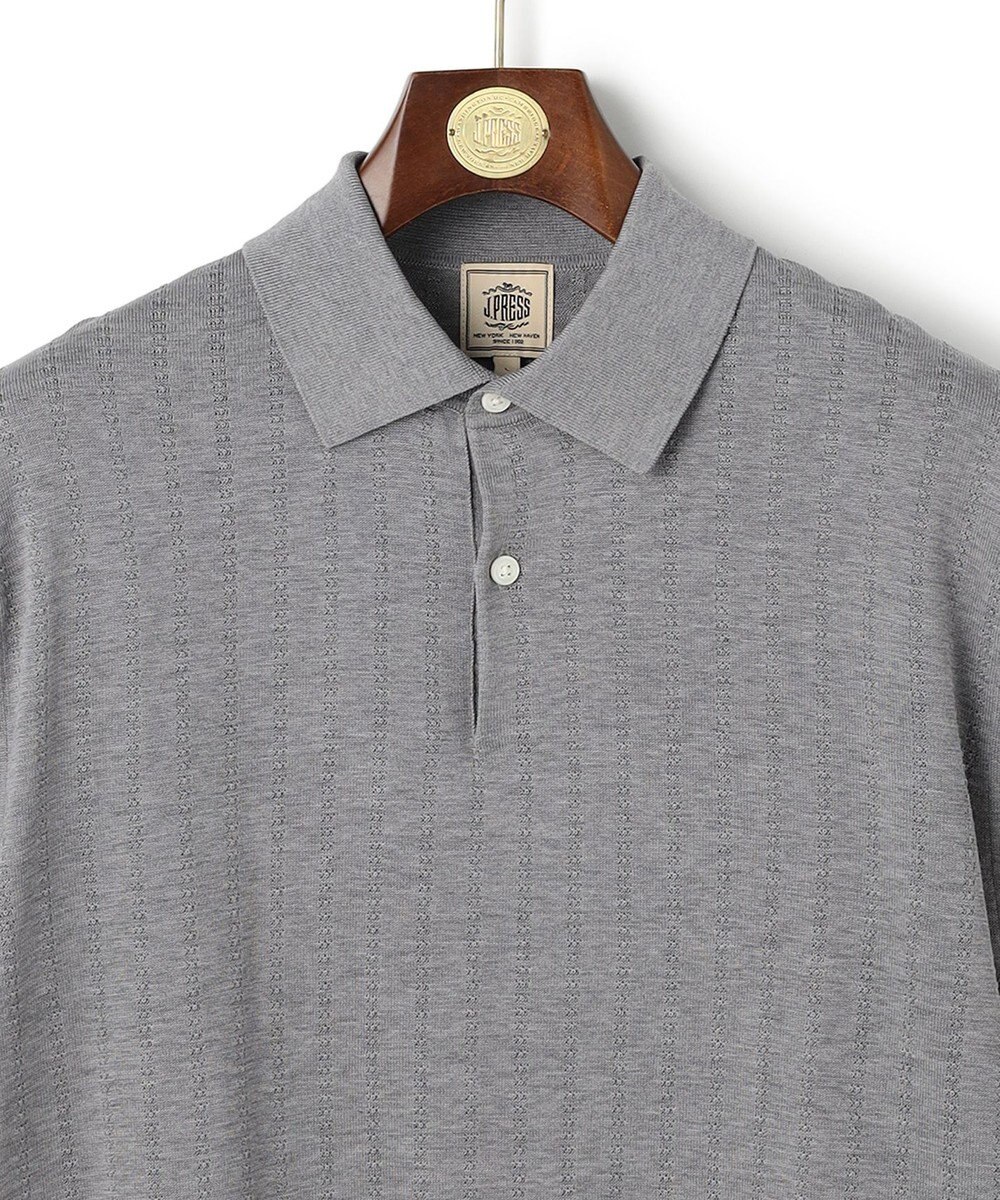 J.PRESS MEN シルクコットン ニットポロシャツ 