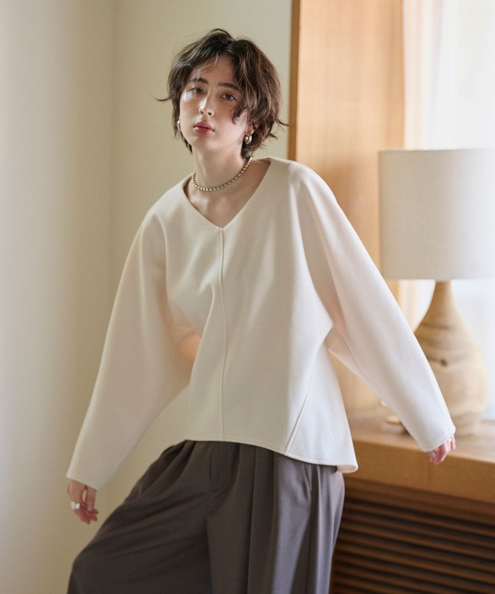 #Newans 【洗濯機可能/セットアップ】コクーンシルエットエアリープルオーバー 