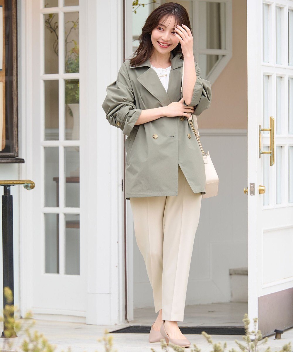 ANY SIS 【洗える】ライトプルーフハーフ トレンチ コート 