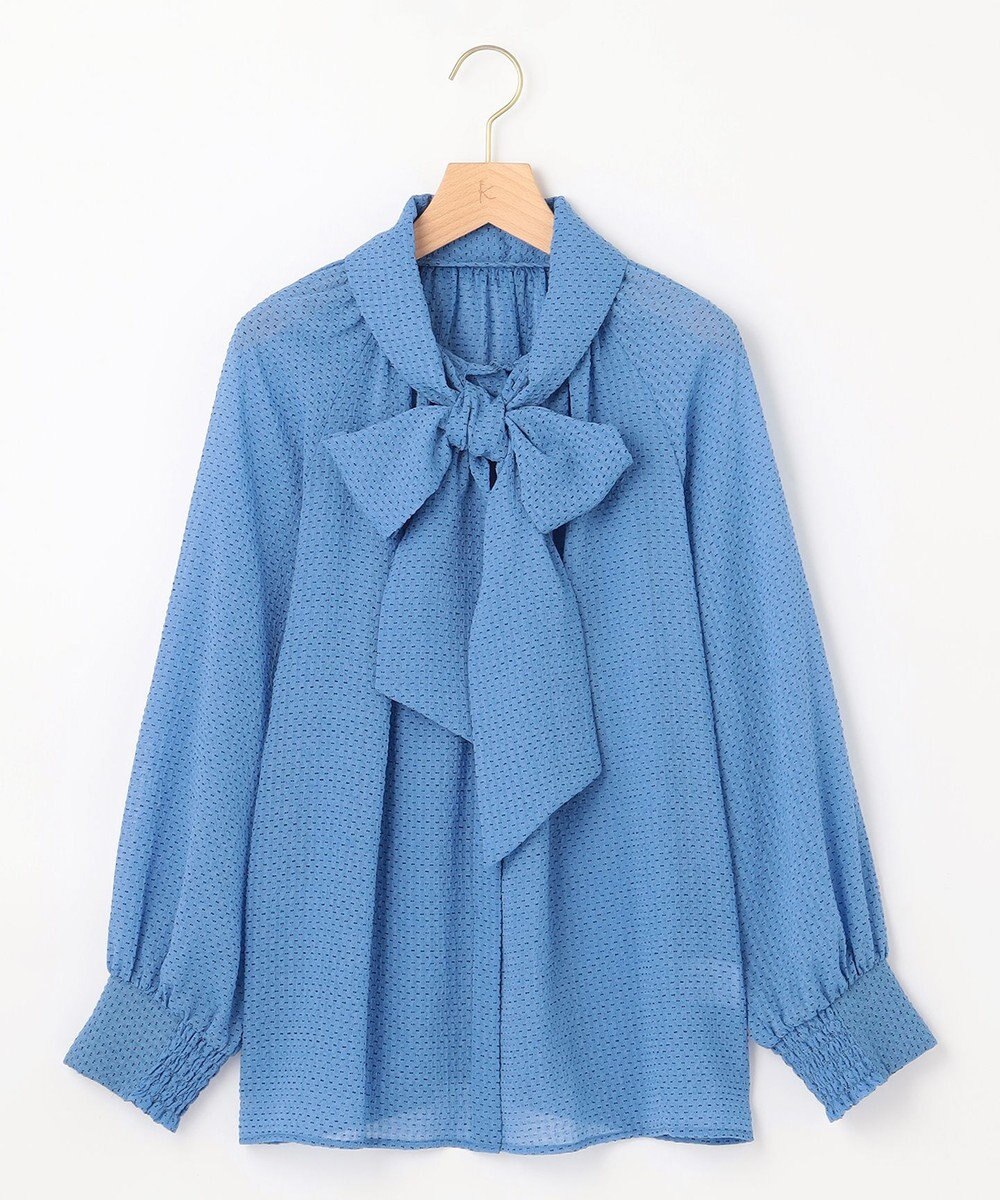 組曲 S 【前後着用可】サッカードビードットプリント ブラウス 