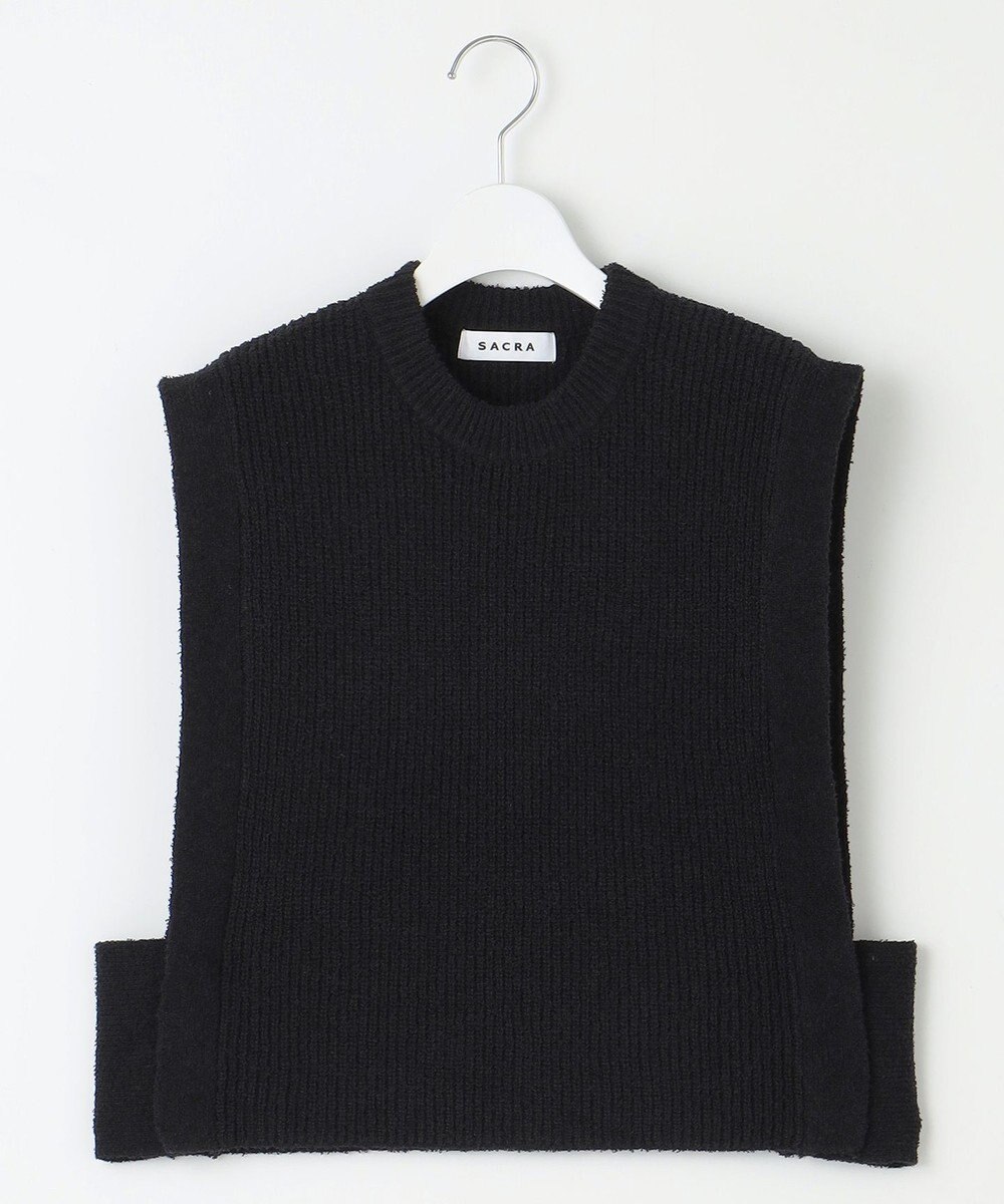 23区 【SACRA】コットンナイロンブークレ ポルカリブ ニット 