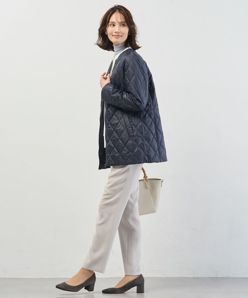 J.PRESS LADIES S 【2way】VINAジェットオックス ノーカラー コート 