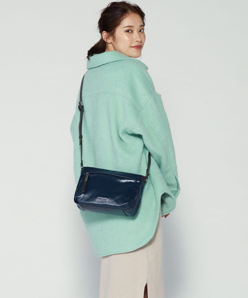 LA BAGAGERIE コーティングキャンバス ミニショルダーバッグ 