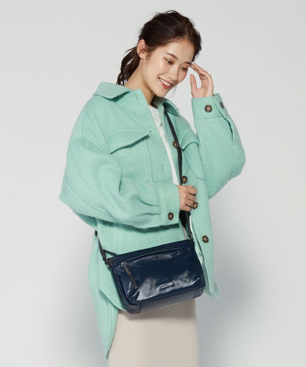 LA BAGAGERIE コーティングキャンバス ミニショルダーバッグ 