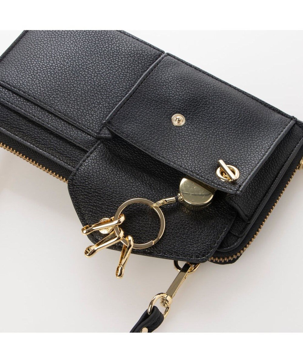 UNBILLION カシュカシュ cachecache / リールキー付きウォレットショルダーバッグ 