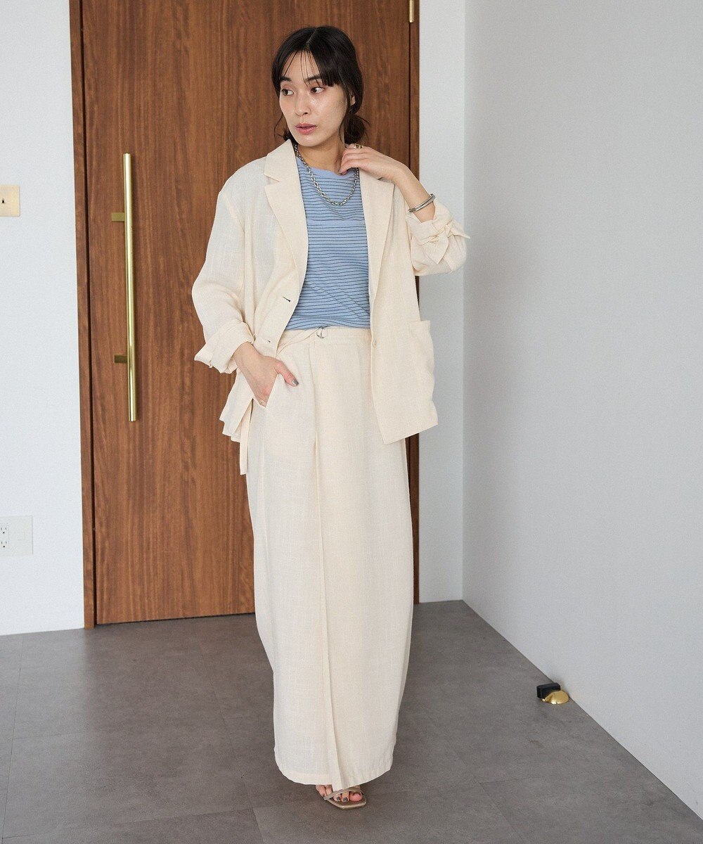 CRAFT STANDARD BOUTIQUE リネンライクラップ風スカート 