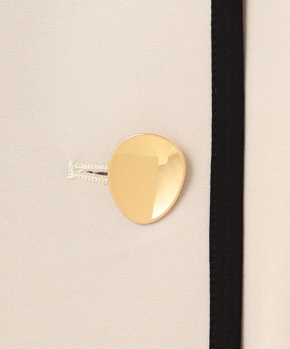 Feroux 【洗える】バイカラートリム ジャンパースカート 