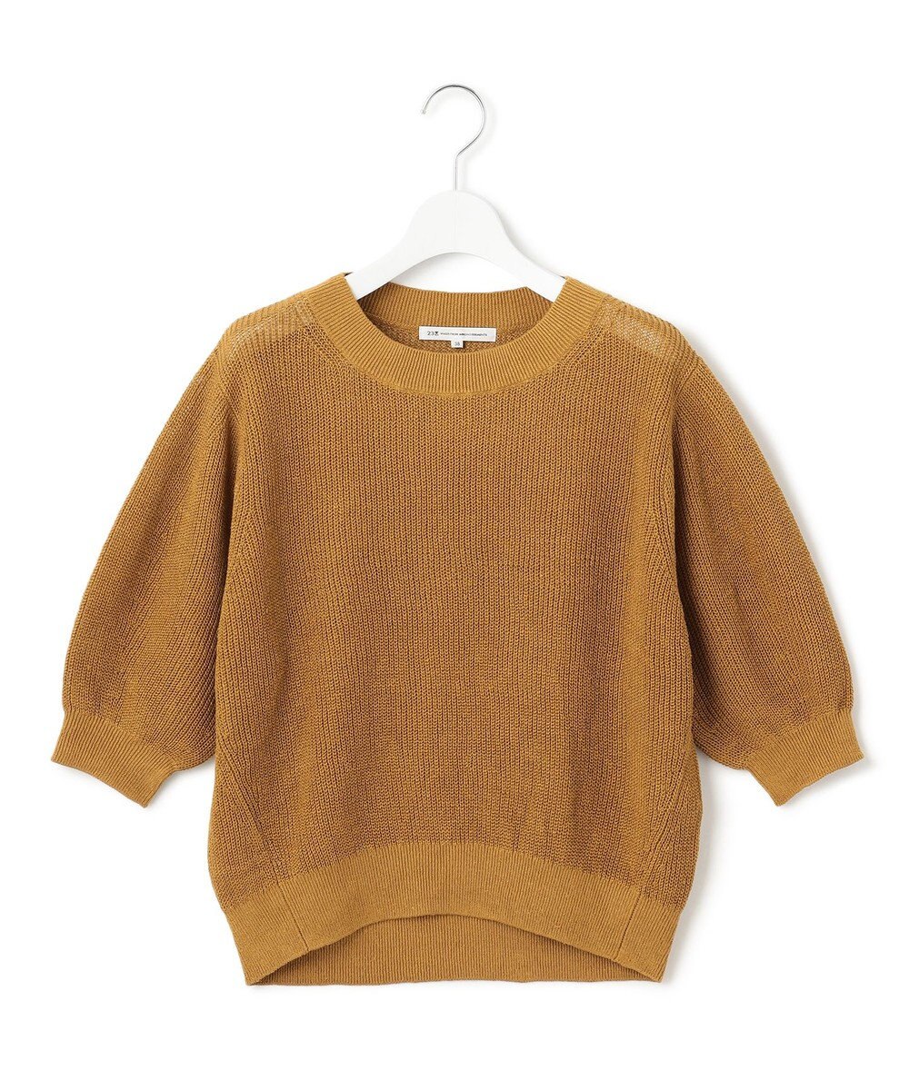 23区 【洗える】ピュアリネン パフスリーブ ニット 