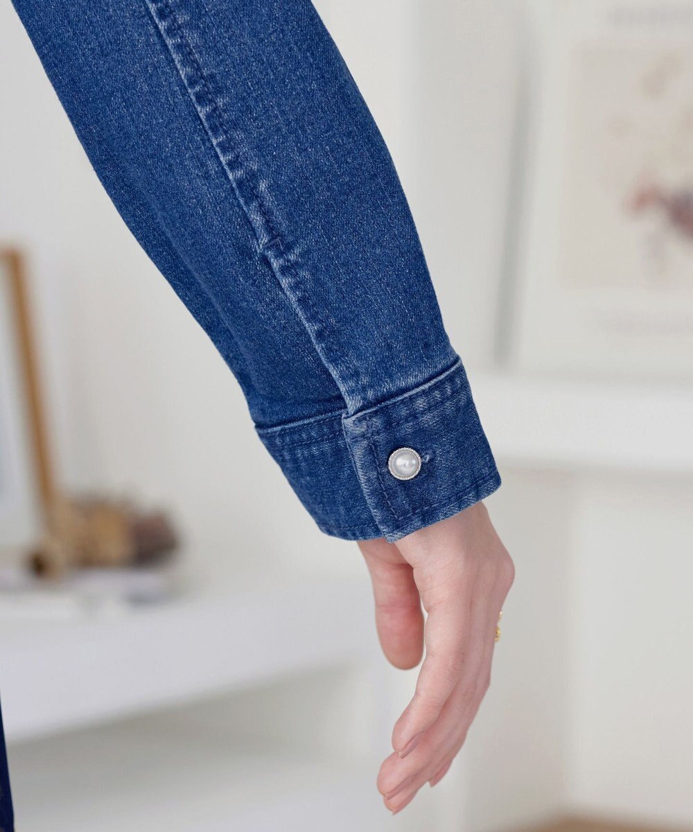 Tiaclasse ノーカラーデニムジャケット 