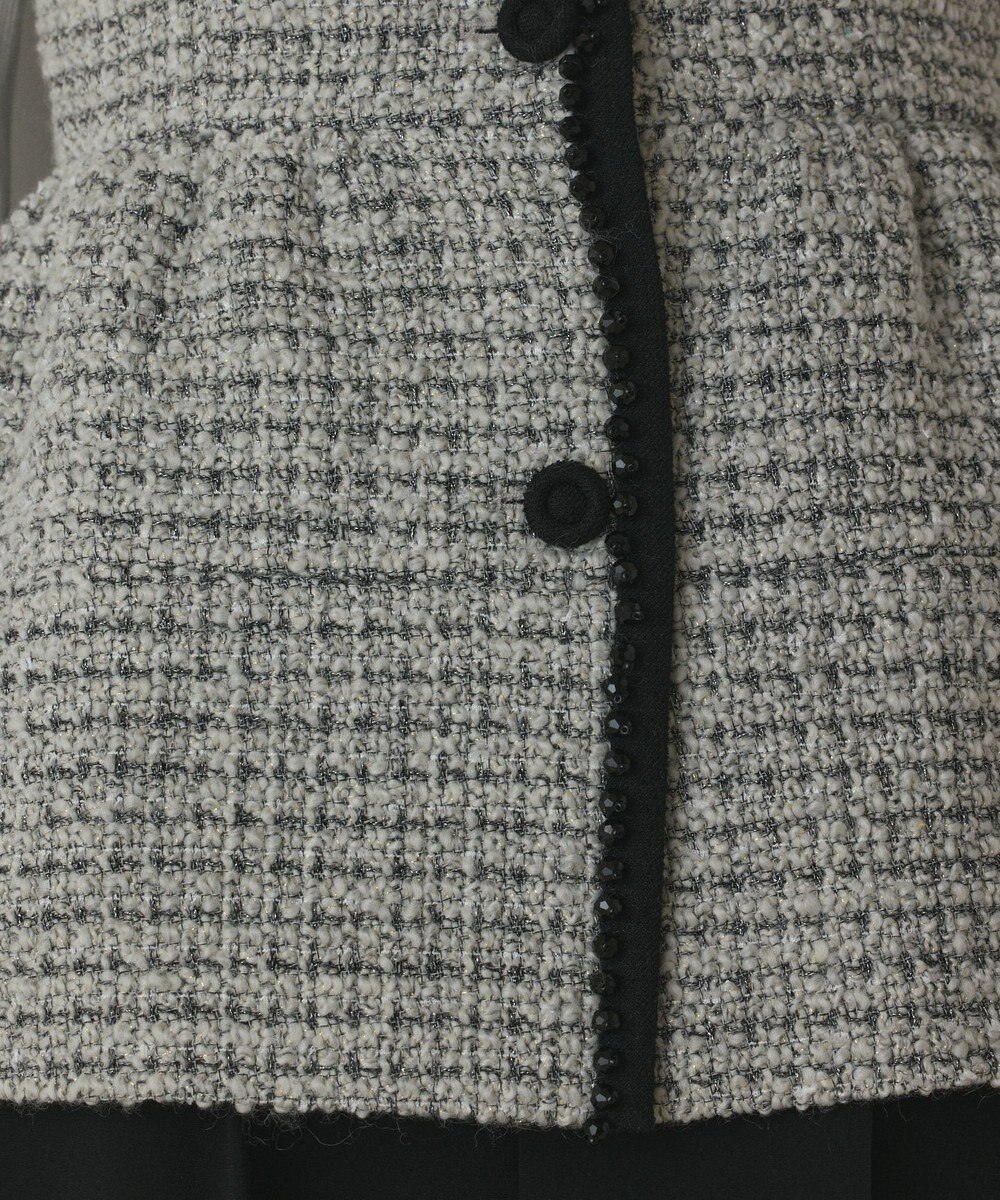 GRACE CONTINENTAL ツイードペプラムベスト 