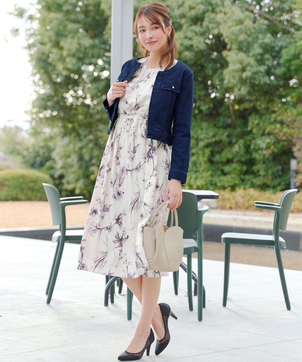 Tiaclasse ノーカラーデニムジャケット 