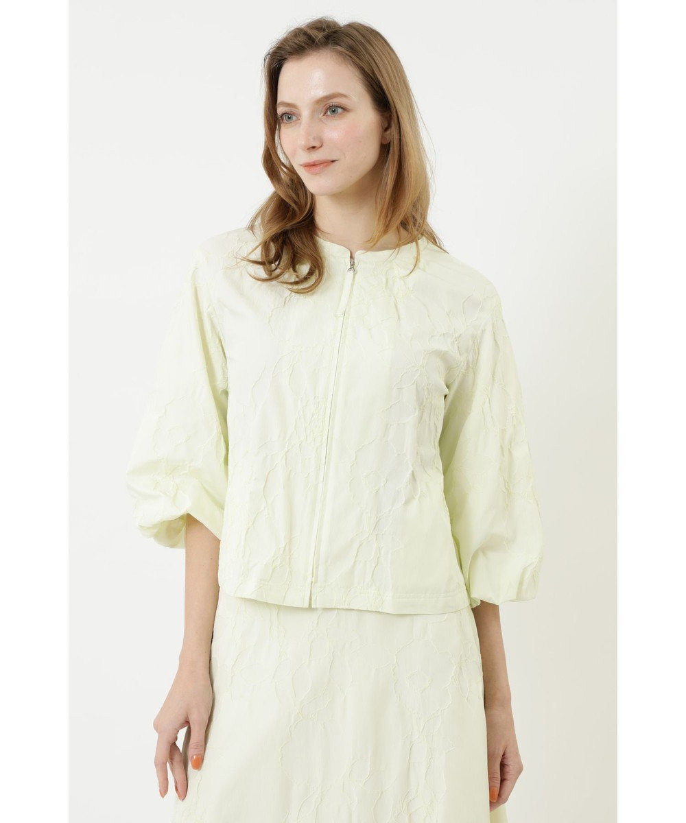 DAKS フラワーモチーフジャガードブラウス 