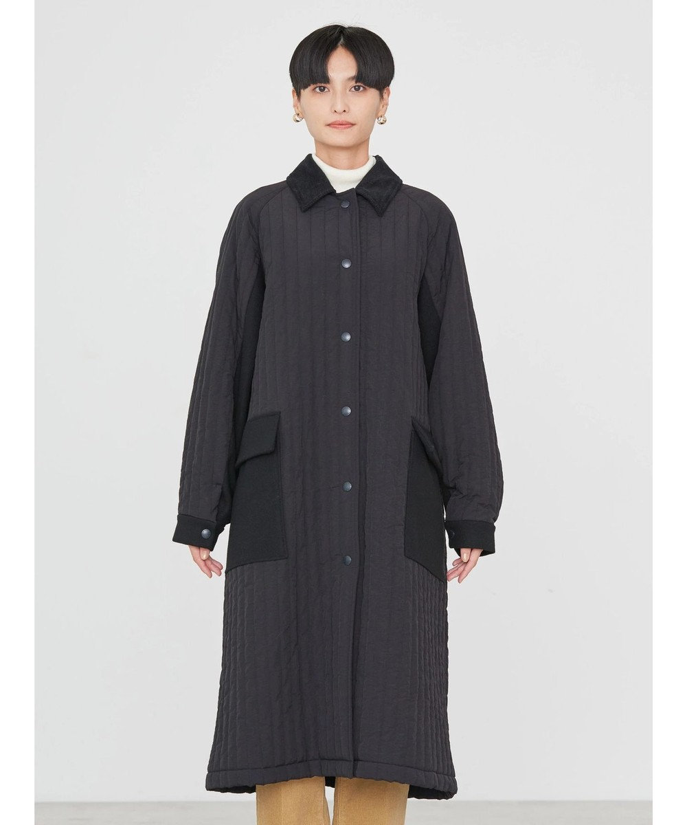 AMERICAN HOLIC キルポカ異素材Ｍｉｘロングコート 